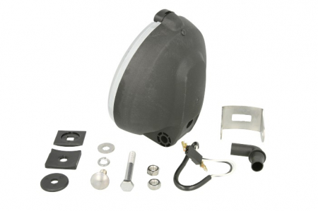 Far universal stanga/dreapta (faza lunga, H3, 12/24V, diametru 152mm, alb, plastic, negru, lungime cablu: 150mm) [1]