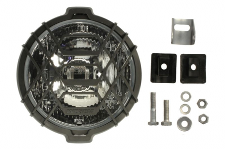 Iluminat auto - Far universal stanga/dreapta (faza lunga, H3, 12/24V, diametru 160mm, adancime: 66mm, transparent, metal/plastic, negru)