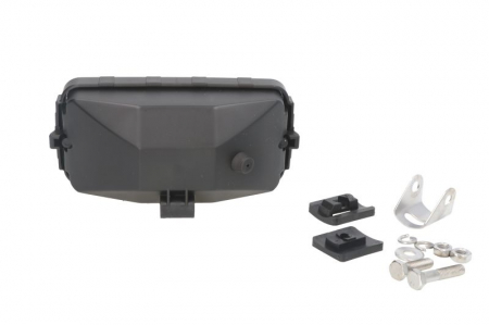 Far universal stanga/dreapta (faza lunga, H3, 12/24V, latime 180mm, inaltime 86mm, alb, plastic, negru) [1]