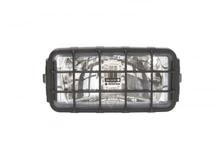 Iluminat auto - Far universal stanga/dreapta (faza lunga, H3, 12/24V, latime 182mm, inaltime 86mm, alb, plastic, negru, lungime cablu: 150mm)