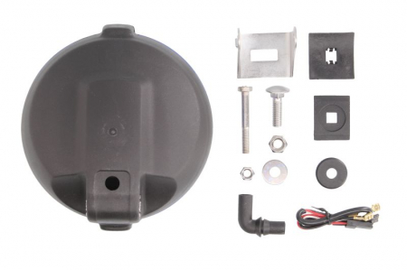 Far universal stanga/dreapta (faza lunga, H3/LED, 12V, diametru 183mm, albastru, plastic, negru, lumini pozitie, lungime cablu: 150mm) [1]