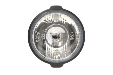 Iluminat auto - Far universal stanga/dreapta (faza lunga, H3/T4W, 12/24V, diametru 183mm, alb, plastic, negru, lumini pozitie, lungime cablu: 150mm)