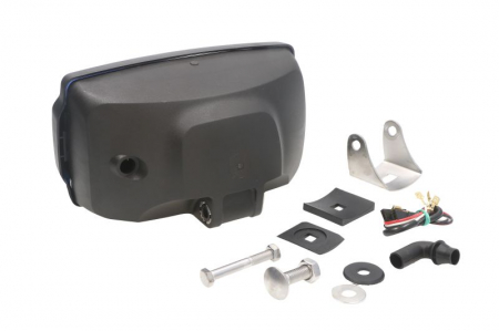 Far universal stanga/dreapta (faza lunga, H3/T4W, 12/24V, latime 220mm, inaltime 123mm, albastru, plastic, negru, lumini pozitie, lungime cablu: 150mm) [1]
