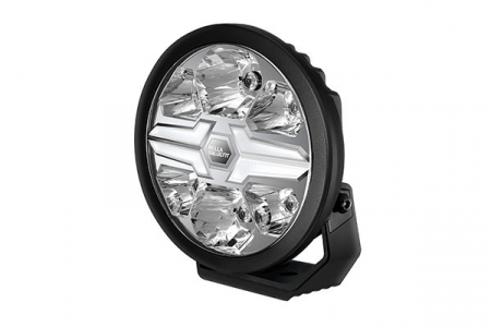 Iluminat auto - Far universal stanga/dreapta (rotund, BLADE, LED, 12/24V, 18W, diametru 220mm, adancime: 116mm, transparent, aluminiu, negru, lumini pozitie, lungime cablu: 500mm)