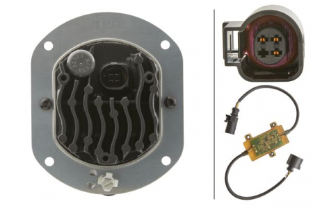 Far universal stanga/dreapta (rotund, LED, 12/24V, latime 96mm, inaltime 91mm, diametru 90mm, adancime: 91mm, negru) [1]