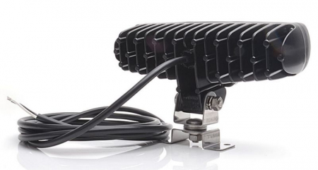 Farul universal Dreapta/Stanga (raza lunga, LED, 12/24V, latime 199mm, inaltime 87mm, adancime: 72mm, transparent, plastic, negru, lungime cablu: 2500mm, carcasa armata) [1]