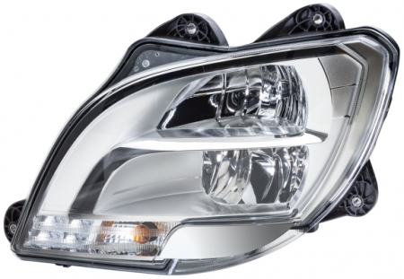 Fat stanga (H1/LED/P21W, manual, fara motor, cu lumina de zi, culoare insert: crom platinat, culoare indicator: transparent) potrivit DAF CF, XF 106 10.12- [2]