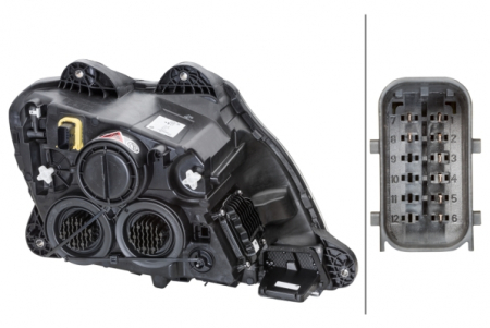 Fat stanga (H1/LED/P21W, manual, fara motor, cu lumina de zi, culoare insert: crom platinat, culoare indicator: transparent) potrivit DAF CF, XF 106 10.12- [3]