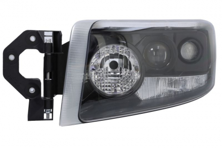 Faruri - Fat stanga potrivit RVI D dupa 2013 (H15/H3/H7/PY21W/W5W, electric, fara motor, cu lumina de ceata, culoare insert: negru)