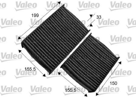 Filtru habitaclu cu carbune activ potrivit DS DS 3; CITROEN C3 / C3 ORIGIN III, C3 II, DS3; PEUGEOT 2008 I, 207, 207/HATCHBACK, 208 I, 208/HATCHBACK 1.0-1.6D dupa 2006 [2]