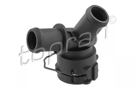 Elemente sistem racire - Flansa lichid racire (numar iesiri: 3) potrivit AUDI A1, A3, Q2, Q3, TT; CUPRA ATECA, FORMENTOR; SEAT ALHAMBRA, ATECA, LEON, LEON ST; SKODA KAROQ, KODIAQ I, OCTAVIA III 1.8/2.0 04.12-