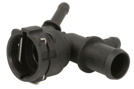 Elemente sistem racire - Flansa lichid racire (numar iesiri: 4) potrivit AUDI A3, Q2; SEAT ATECA, LEON, LEON ST; SKODA KAROQ, KODIAQ I, OCTAVIA III, OCTAVIA IV, SUPERB III; VW BEETLE, CC B7 1.2-1.6D dupa 2012