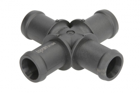 Elemente sistem racire - Flansa lichid racire (numar iesiri: 4) potrivit AUDI A3; SEAT ALTEA, ALTEA XL, LEON; VW BEETLE, CADDY III, CADDY III/MINIVAN, GOLF PLUS V, GOLF VI, JETTA IV, TOURAN, T-ROC 1.0/1.2 dupa 2008