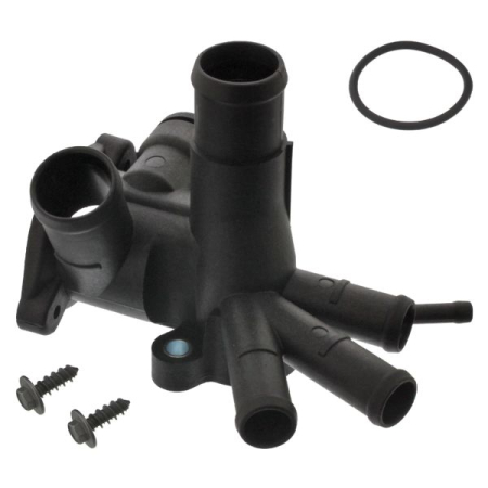 Element sistem racire - Flansa lichid racire (numar iesiri: 7) potrivit VW GOLF II, JETTA II, POLO, POLO CLASSIC, POLO II 1.3 06.86-09.94