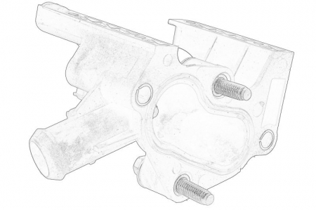 Flansa lichid racire potrivit FORD FIESTA II, FIESTA III, FIESTA IV, FIESTA V, FOCUS I, PUMA 1.25/1.4/1.6 09.83-06.08 [1]