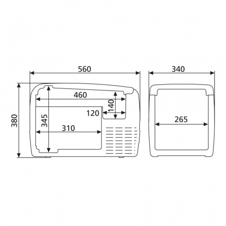 Frigider auto cu compresor Dometic-Waeco CoolFreeze CDF 36DC, 31L, 12/24V, 17KG, Gri [5]