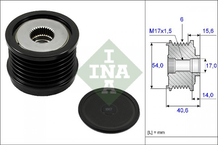 Piese Auto - Fulie alternator ALFA ROMEO GIULIETTA; CHRYSLER DELTA; FIAT 500L, 500X, BRAVO II, CROMA, TIPO; JEEP RENEGADE; LANCIA DELTA III; SUZUKI SX4 S-CROSS, VITARA 1.6D/1.9D/2.0D dupa 2005