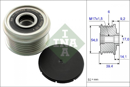 Piese Auto - Fulie alternator ALFA ROMEO MITO; CITROEN NEMO; FIAT 500, 500 C, 500X, DOBLO, DOBLO CARGO, FIORINO, GRANDE PUNTO, IDEA, LINEA, PANDA, PUNTO, PUNTO EVO, QUBO; LANCIA MUSA, YPSILON 1.0-1.5D dupa 2000