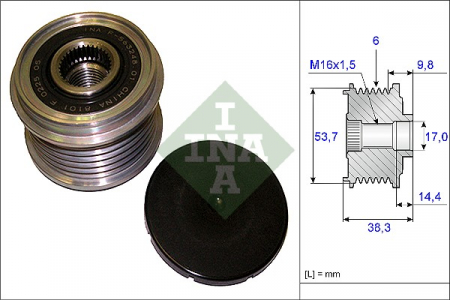 Piese Auto - Fulie alternator BMW Seria 1 (E81), 1 (E82), 1 (E87), 1 (E88), 1 (F20), 1 (F21), 2 (F22, F87), 3 (E90), 3 (E91), 3 (E92), 3 (E93), 3 (F30, F80), 3 (F31), 3 GRAN TURISMO (F34), 4 (F32 1.2-2.0D dupa 200