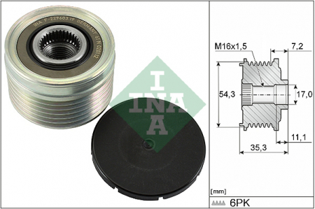 Piese Auto - Fulie alternator CITROEN BERLINGO, C5 I, C5 II, C8, EVASION, JUMPER, JUMPY, XANTIA, XSARA, XSARA PICASSO; FIAT DUCATO, SCUDO, ULYSSE; FORD FIESTA V, FUSION; LANCIA PHEDRA, ZETA 1.4-2.8D dupa 1997