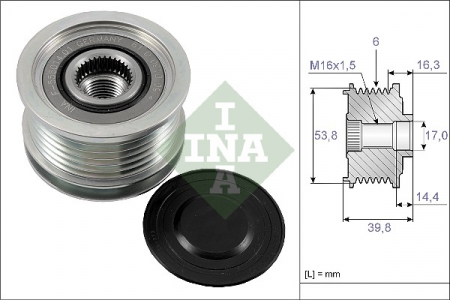 Piese Auto - Fulie alternator CITROEN C-CROSSER, C-CROSSER ENTERPRISE; MITSUBISHI OUTLANDER II; PEUGEOT 4007 2.2D dupa 2007