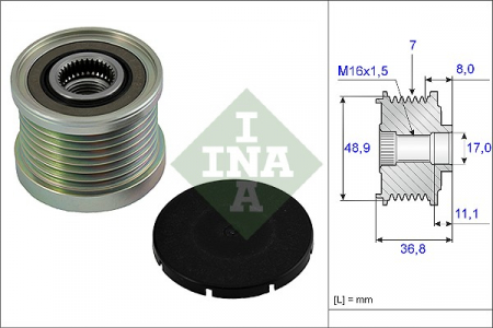 Alternatoare Electromotoare - Fulie alternator DACIA DOKKER, DOKKER EXPRESS, DUSTER, LODGY, LOGAN II, LOGAN MCV II, SANDERO II; NISSAN INTERSTAR, MICRA V, PRIMASTAR, PULSAR, QASHQAI I, QASHQAI II, X-TRAIL 0.9-2.5D dupa 2000