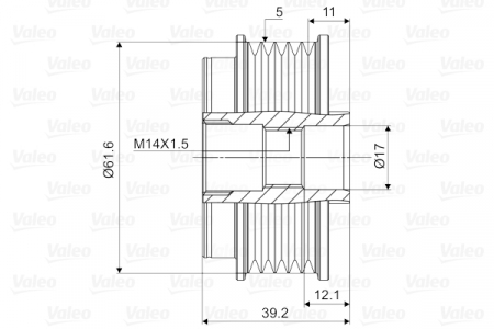 Fulie alternator potrivit ALFA ROMEO 159, BRERA, SPIDER; FIAT CROMA 2.4D/3.2 06.05-12.12 [3]