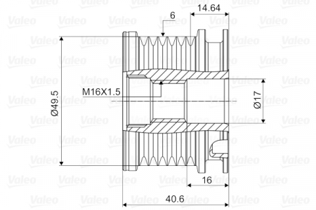 Fulie alternator potrivit AUDI A2, A3, A4 B5, A4 B6, A4 B7, A6 C4, A6 C5; FORD GALAXY I; SEAT ALHAMBRA, AROSA, CORDOBA, CORDOBA VARIO, IBIZA II, IBIZA III, IBIZA IV 1.0-2.9 1988-2018 [3]