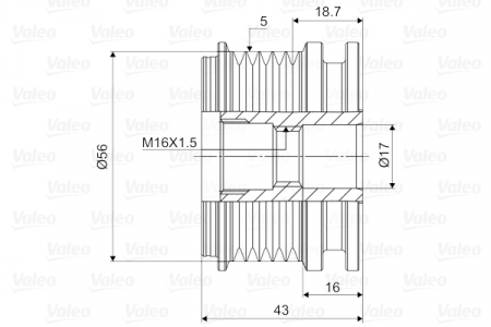 Fulie alternator potrivit AUDI A3; SEAT ALHAMBRA, AROSA, CORDOBA, CORDOBA VARIO, IBIZA II, INCA, TOLEDO I; SKODA FELICIA I, FELICIA II, OCTAVIA I; VW CADDY II 1.0-2.9 02.88-12.10 [3]