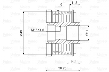 Fulie alternator potrivit BMW 1 (E81), 1 (E87), 3 (E30), 3 (E36), 3 (E46), 3 (E90), 3 (E91), 5 (E60), 5 (E61), 6 (E63), 6 (E64), 7 (E65, E66, E67), X3 (E83), Z4 (E85) 1.6-3.0 1989-2012 [3]