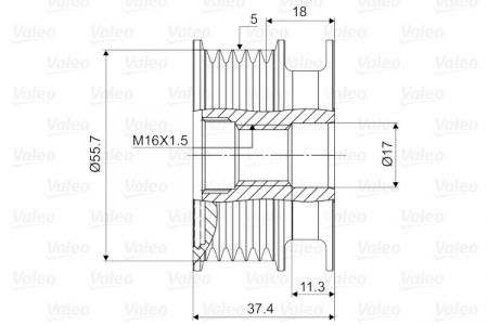 Fulie alternator potrivit DACIA LOGAN, LOGAN EXPRESS, LOGAN MCV, SANDERO; RENAULT CLIO II, CLIO II/HATCHBACK, KANGOO, KANGOO EXPRESS, MEGANE II, SCENIC II, THALIA I 1.4-1.6ALK dupa 1998 [3]