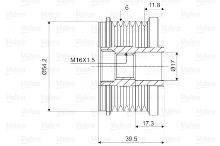 Fulie alternator potrivit FORD FIESTA V, FUSION; MAZDA 2 1.4D 11.01-12.12 [3]