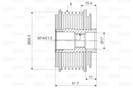Fulie alternator potrivit JAGUAR S-TYPE II, X-TYPE I 2.5/3.0 1999-2009 [3]