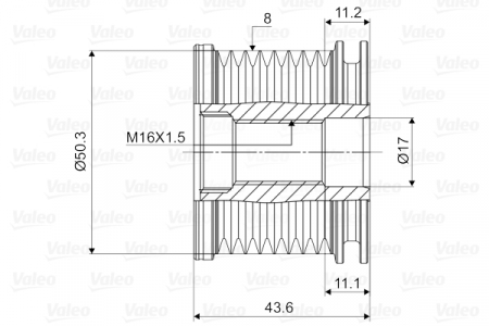 Fulie alternator potrivit MERCEDES C T-MODEL (S204), C (W204), GL (X164), M (W164), R (W251, V251), S (W221) 2.1D-6.2 07.05-12.13 [3]