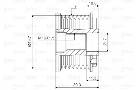 Fulie alternator potrivit MERCEDES CLS (C219), E T-MODEL (S211), E T-MODEL (S212), E (W211), E (W212), G (W463), GL (X164), M (W163), M (W164), R (W251, V251), S (W220) 3.0D/4.0D dupa 2000 [3]