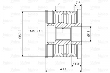 Fulie alternator potrivit MERCEDES E (W211), GL (X164), M (W164), S (W221) 4.0D 01.06-08.12 [3]