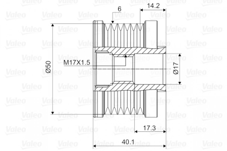 Fulie alternator potrivit NISSAN JUKE, PRIMERA, QASHQAI I, TIIDA, X-TRAIL I, X-TRAIL II 1.6-2.5 dupa 2001 [3]