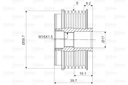 Fulie alternator potrivit OPEL ASTRA G, ASTRA H, ASTRA H GTC, ASTRA H/KOMBI, COMBO TOUR, COMBO/MINIVAN, CORSA C, CORSA C/HATCHBACK, CORSA D, MERIVA A, ZAFIRA B 1.3D-2.0 02.00- [3]