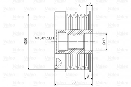 Fulie alternator potrivit VOLVO C30, C70 I, S40 I, S40 II, S60 I, S70, S80 I, S80 II, V40, V50, V60 I, V70 I, V70 II, V70 III, XC70 I, XC70 II, XC90 I 1.8-2.9 1995-2016 [3]