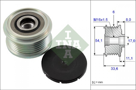Piese Auto - Fulie alternator VOLVO S80 II, V70 III; CITROEN BERLINGO, BERLINGO MULTISPACE, C2, C3 I, C3 II, C3 PICASSO, C3 PLURIEL, C4, C4 GRAND PICASSO I, C4 I, C4 II, C4 PICASSO I, C5 I 1.4D-2.2D dupa 1996