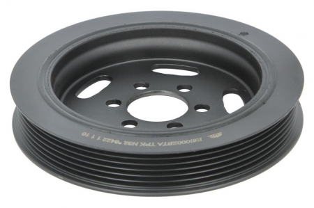 Elemente motor - Fulie curea arbore cotit potrivit JAGUAR F-PACE, S-TYPE II, XF I, XF II, XJ; LAND ROVER DISCOVERY IV, RANGE ROVER IV, RANGE ROVER SPORT I, RANGE ROVER SPORT II 2.7D/3.0/3.0D 06.04-