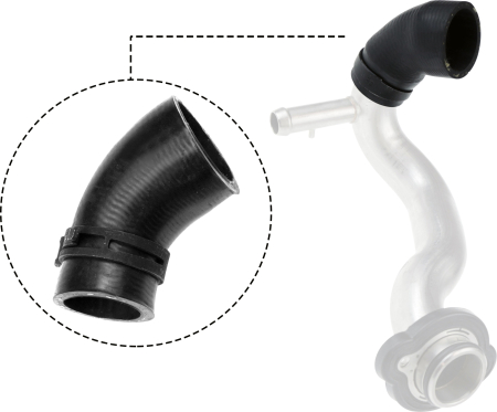Conducte clima - Furtun radiator (38mm/30,5mm) potrivit BMW 1 (E81), 1 (E82), 1 (E87), 1 (E88), 3 (E90), 3 (E91), 3 (E92), 3 (E93), 5 (E60), 5 (E61), 6 (E63) 2.5/3.0 2004-2013