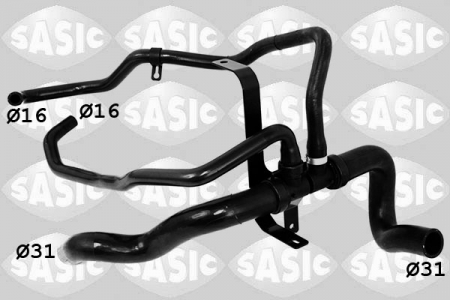 Furtun radiator inferior (31mm) potrivit CITROEN C4, C4 GRAND PICASSO I, C4 I, C4 PICASSO I; PEUGEOT 308, 308 I 1.6 09.07-12.14 [2]