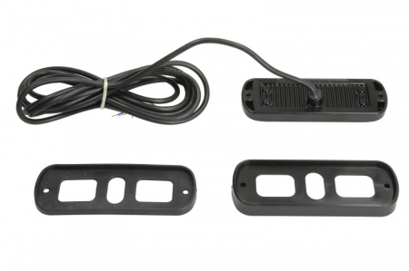 Girofar (albastru, 12/24V, LED, 21W, montare rigidă, 2-puncte montare, numar programe: 2, direcțional; pentru montare pe suprafete verticale; bliț sincronizat; fir 3m) [1]