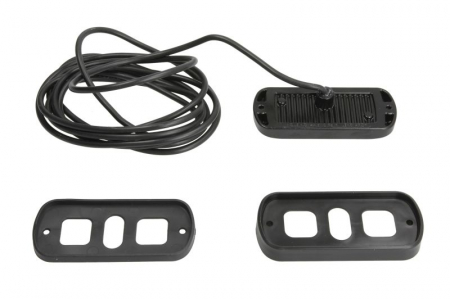 Girofar (albastru, 12/24V, LED, LED, 21W, montare rigidă, 2-puncte montare, numar programe: 2, direcțional; pentru montare pe suprafete verticale; bliț sincronizat; fir 3m) [1]