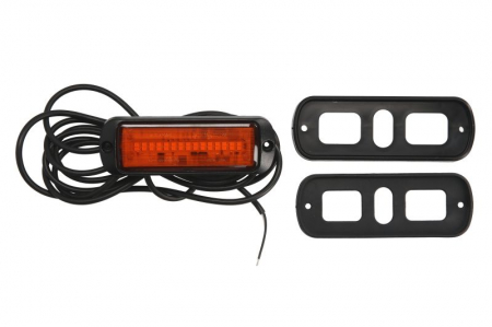 Elemente optice - Girofar (portocaliu, 12/24V, LED, 21W, montare rigidă, 2-puncte montare, numar programe: 1, direcțional; pentru montare pe suprafete verticale; fără sincronizare; fir 3m)