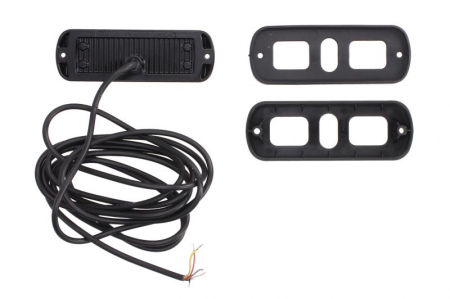 Girofar (portocaliu, 12/24V, LED, 21W, montare rigidă, 2-puncte montare, numar programe: 2, direcțional; pentru montare pe suprafete verticale; bliț sincronizat; fir 3m) [1]