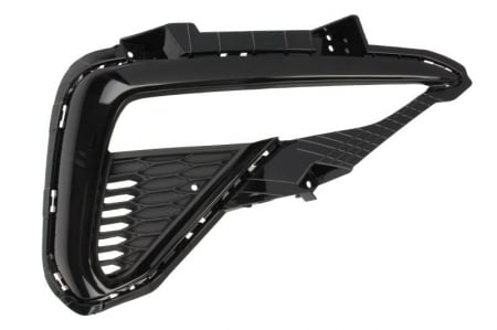 Grila bara fata Dreapta (cu gauri pentru lumini de zi, plastic, negru lucios) potrivit KIA OPTIMA 09.10-12.19 03.18- [0]