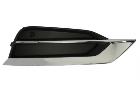 Grila bara fata dreapta cu gauri senzori parcare plastic, negru/crom potrivit VOLVO S90 II 2016-2020 [0]