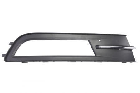 Piese Auto - Grila bara fata dreapta cu locas proiectoare, negru/crom VW PASSAT dupa 2014